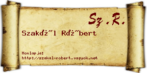 Szakál Róbert névjegykártya
