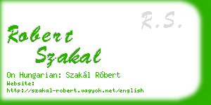 robert szakal business card